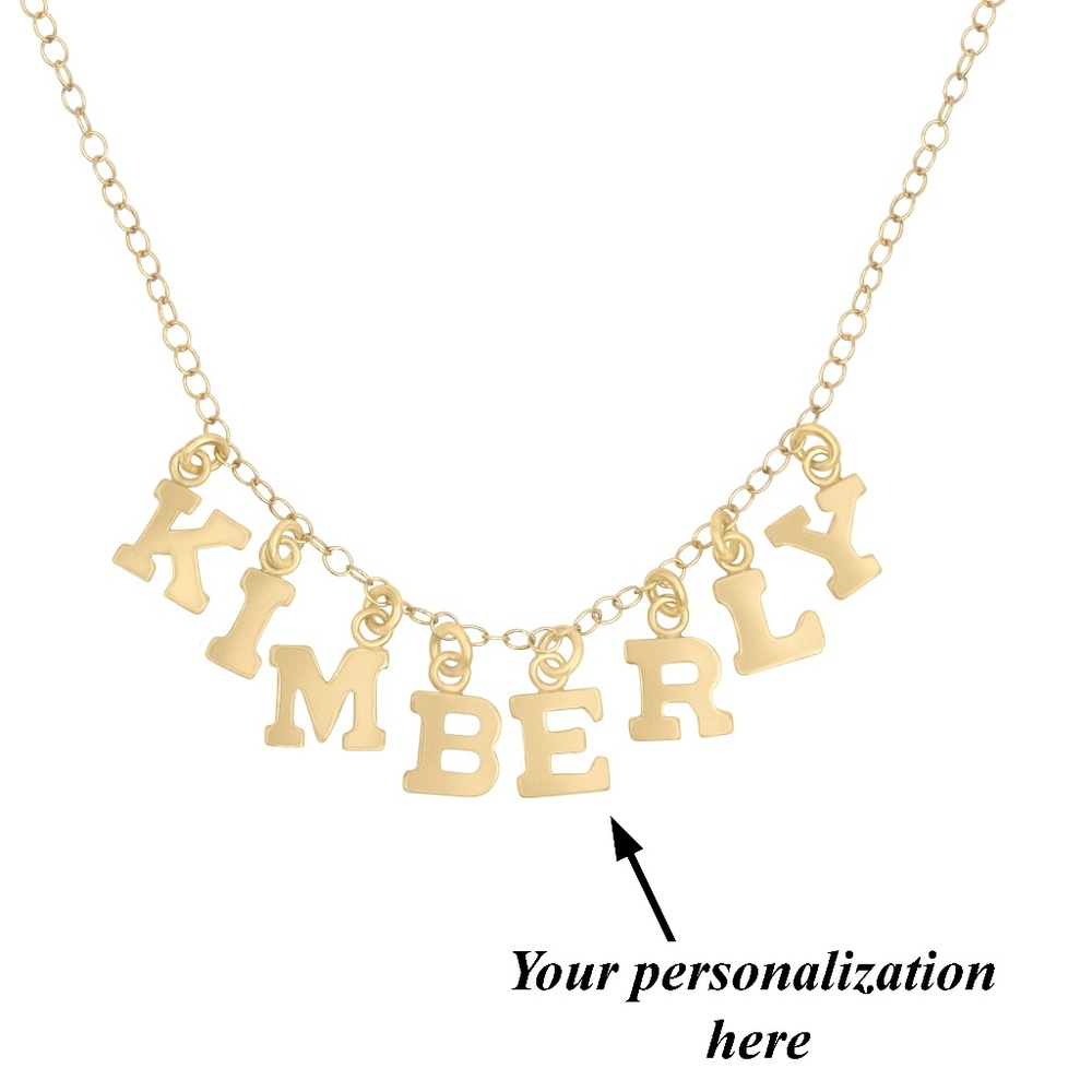 GOLD FILLED / STERLING SILVER NAME NECKLACE  WORD / INITAL JEWELRY